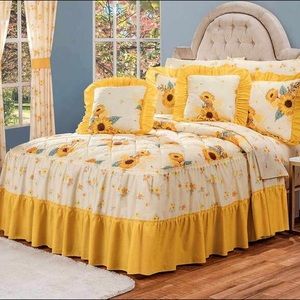 SUNFLOWER QUILT COORDINATE COORDINADO DE COLCHA